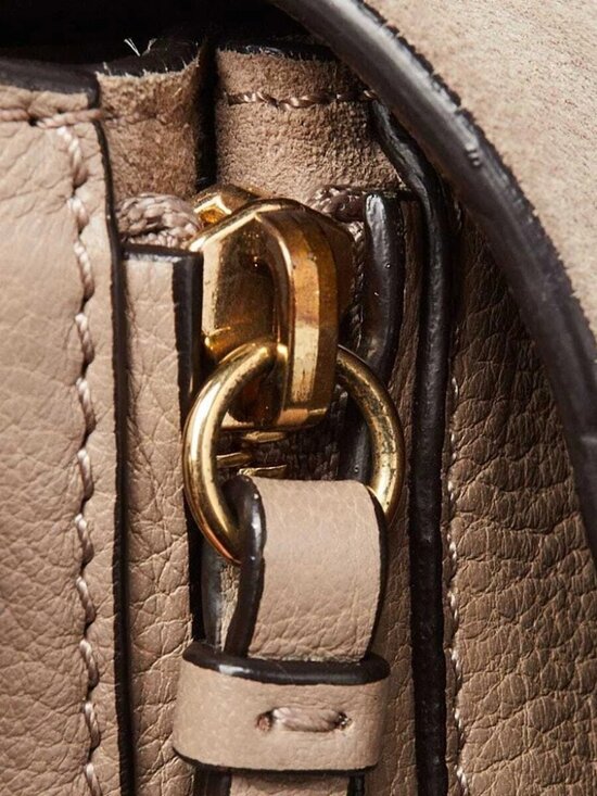 Chloe Motty Grey Leather/Suede Small Faye Backpack Bag main image 6